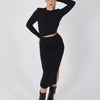 Vestido midi tactel cut out cintura negro