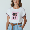 Camiseta teckel rosa
