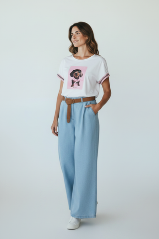 Camiseta teckel rosa - StilediBella