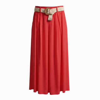 Falda midi rojo - YeyiMoreno