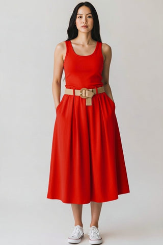 Falda midi rojo - YeyiMoreno