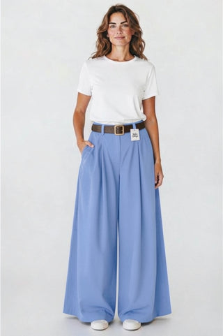 Pantalones palazzo azul claro - StilediBella