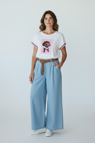 Camiseta teckel rosa - StilediBella