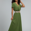 VESTIDO VERDE CAQUI