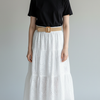 Falda midi blanca
