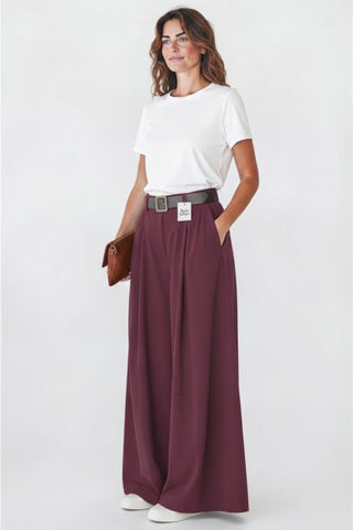 Pantalones palazzo burdeos - StilediBella