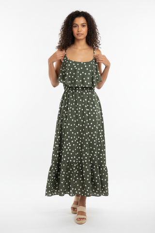 VESTIDO LUNARES VERDE - YeyiMoreno