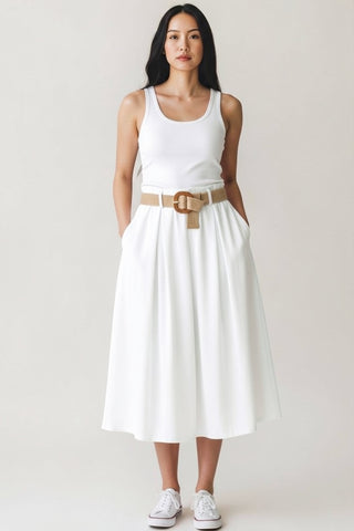 Falda midi blanca - YeyiMoreno