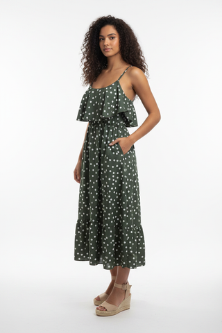 VESTIDO LUNARES VERDE - YeyiMoreno