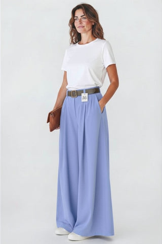 Pantalones palazzo azul claro - StilediBella