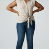Camisa lazo beige