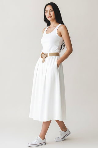 Falda midi blanca - YeyiMoreno