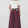 Pantalones palazzo burdeos