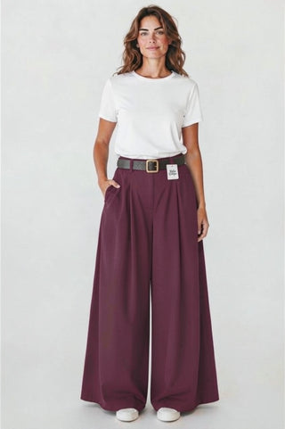 Pantalones palazzo burdeos - StilediBella